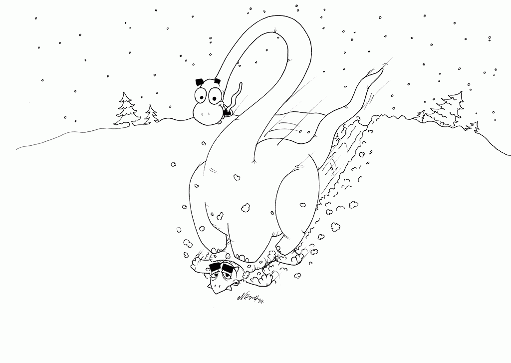 snow-sledding-dinosaurs-comic-strip