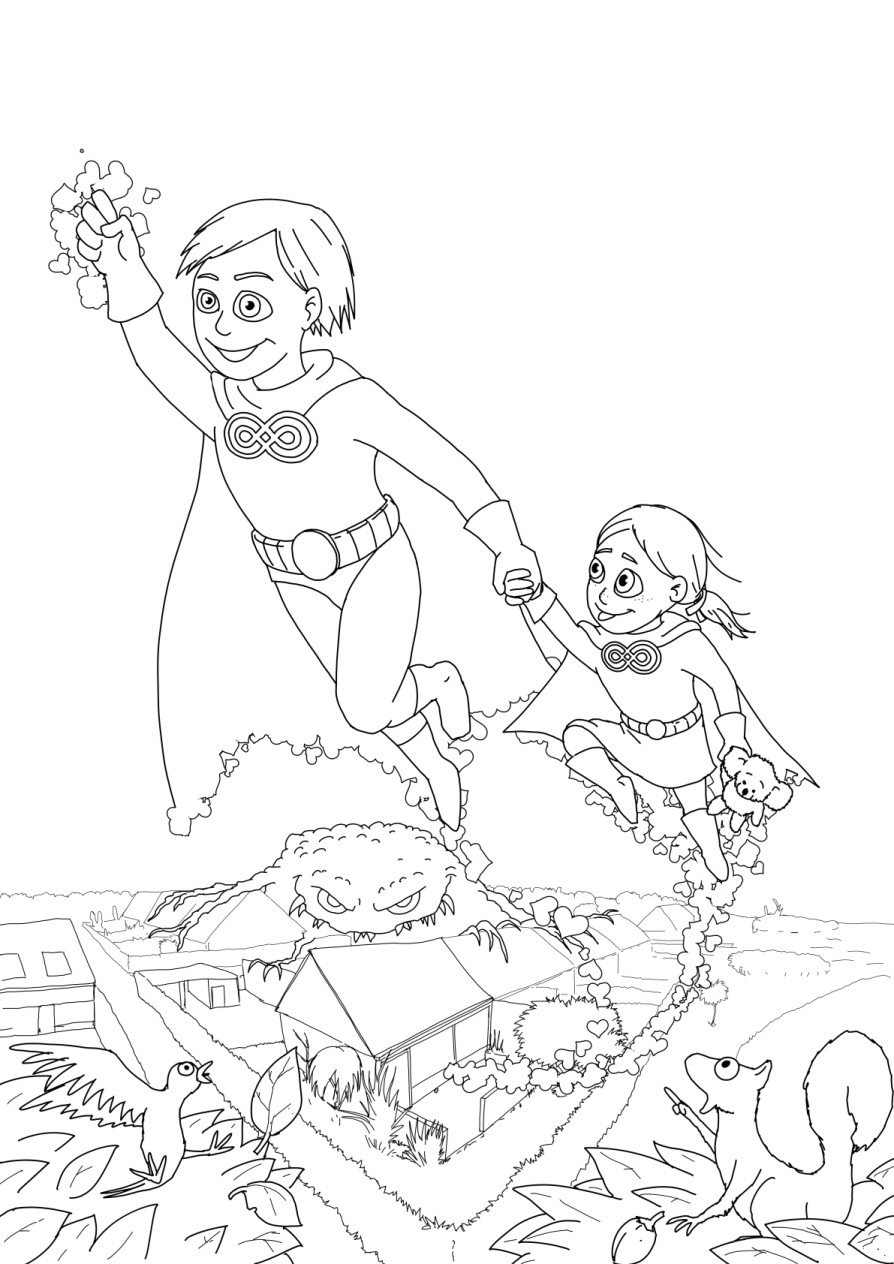 Maletegning for Kræftens Bekæmpelse af tegner Niels Hovmand-Hansen